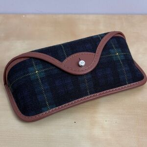 Polo Ralph Lauren Blue Plaid Case with Tan Accent